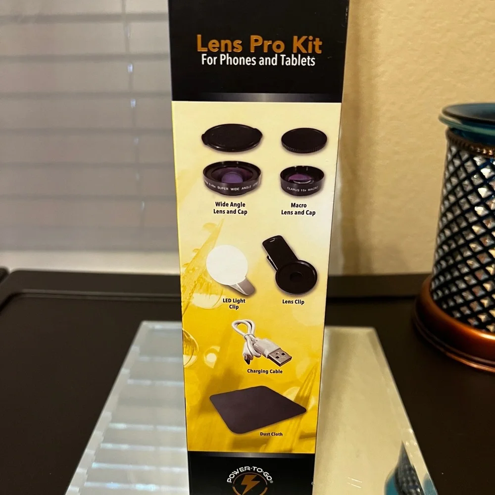 Power To Go Lens Pro Kit For Phones and Tablets brand new in sealed box